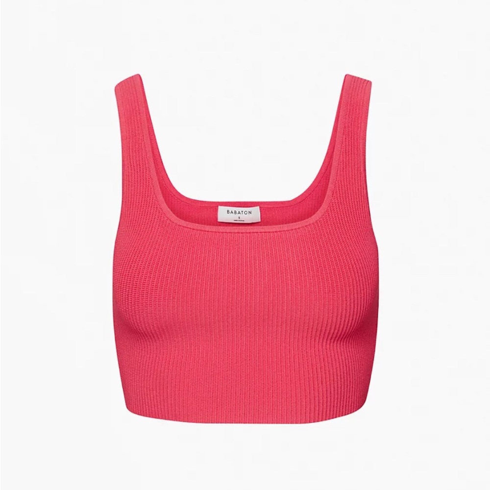 Aritzia Babaton Sculpt Knit Crop Tank